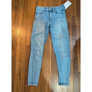 EUC American Eagle AEO Womens Next Level Stretch Jeans Hi Rise Skinny 2 SHORT